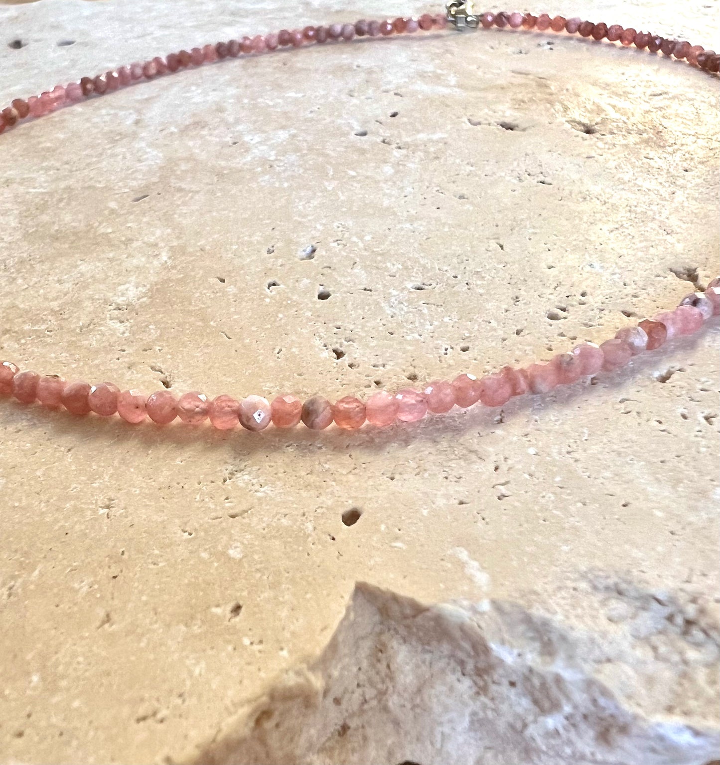 "Lumina" Rhodochrosite Necklace 3mm